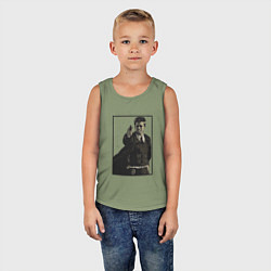 Майка детская хлопок Что в коробке Brad Pitt, цвет: авокадо — фото 2