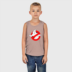 Майка детская хлопок Ghostbusters logo, цвет: пыльно-розовый — фото 2