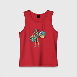 Детская майка Девушка с великом