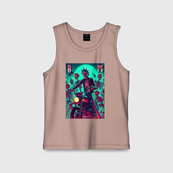 Детская майка Рик Санчес крутой байкер - нейроарт