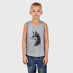 Майка детская хлопок Лис-андроид, цвет: меланж — фото 2