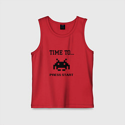 Детская майка Time to press start