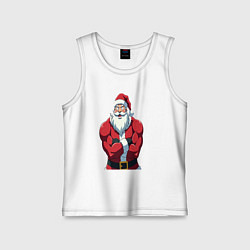 Детская майка Дед мороз фитнес