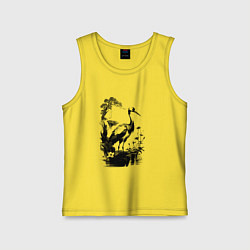 Детская майка Цапля на болоте