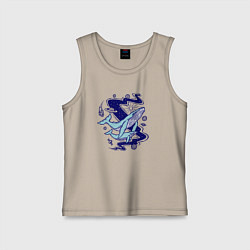 Детская майка Космические киты