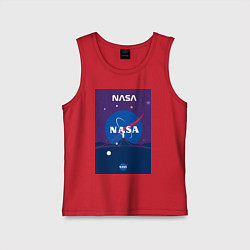 Детская майка NASA фиолетовый плакат