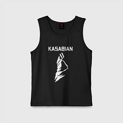Майка детская хлопок Kasabian - logo, цвет: черный