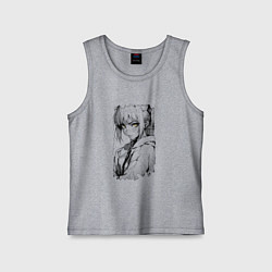 Детская майка Девушка с блекло-желтыми глазами