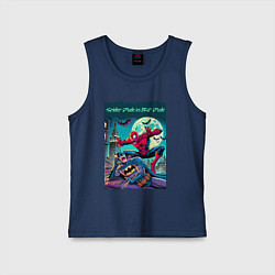 Детская майка Чувак паук против чувака летучей мыши - нейроарт п