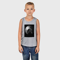 Майка детская хлопок Дарт Вейдер звезда смерти, цвет: меланж — фото 2