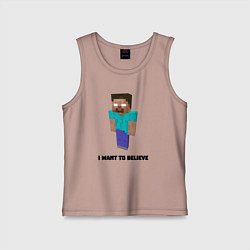 Детская майка Herobrine i want to believe