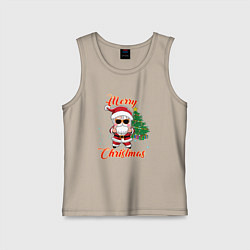 Детская майка Дед мороз поздравляет с новым годом