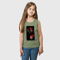 Майка детская хлопок Человек паук паркер, цвет: авокадо — фото 2