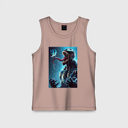 Детская майка Веном под проливным дождём - нейроарт фантазия