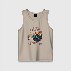 Детская майка Я люблю музыку