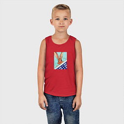 Майка детская хлопок Hide and seek, цвет: красный — фото 2