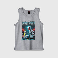 Детская майка Веном-Рик и Морти рядом со спортивной тачкой