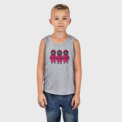 Майка детская хлопок Три охранника, цвет: меланж — фото 2