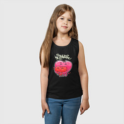 Майка детская хлопок Мой Валентин, цвет: черный — фото 2