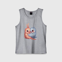 Детская майка Влюбленные попугайчики