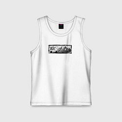 Детская майка Внедорожник, велосипед и горы - оффроад