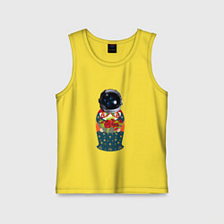 Детская майка Матрёшка космонавт