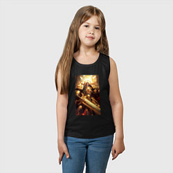 Майка детская хлопок Император человечества - Вархаммер 40000, цвет: черный — фото 2