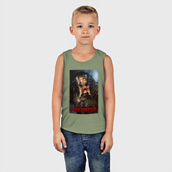 Майка детская хлопок Predator movie, цвет: авокадо — фото 2