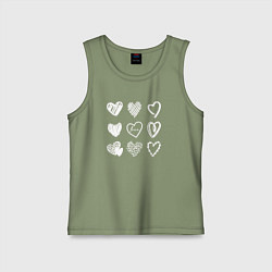 Детская майка Hearts love hand draw