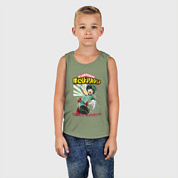 Майка детская хлопок Моя геройская академия Деку, цвет: авокадо — фото 2