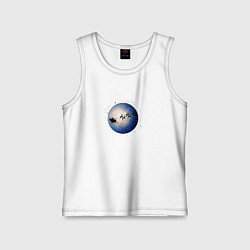 Детская майка Санта на оленях - темный