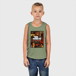 Майка детская хлопок The weeknd постер гта, цвет: авокадо — фото 2