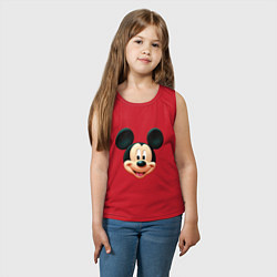 Майка детская хлопок Mickey mouse head, цвет: красный — фото 2