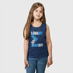 Майка детская хлопок Sigma boy, цвет: тёмно-синий — фото 2