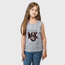 Майка детская хлопок Ultimate mortal kombat - logo, цвет: меланж — фото 2