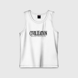 Майка детская хлопок Civilization - game, цвет: белый