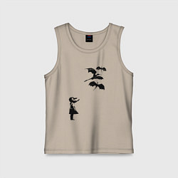 Детская майка Девочка и дракончики