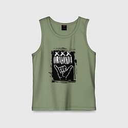 Майка детская хлопок Обаюнда мем, цвет: авокадо