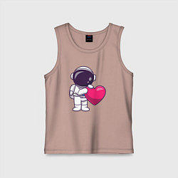 Детская майка Космонавт и сердечко