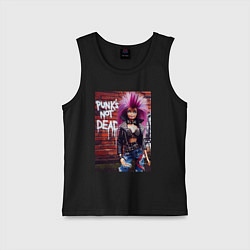Детская майка Punks not dead - cool Barbie ai art