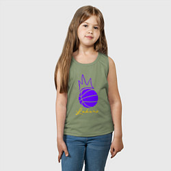 Майка детская хлопок Короли Лейкерс, цвет: авокадо — фото 2