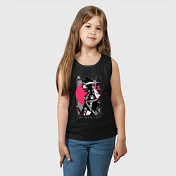 Майка детская хлопок Клинок рассекающий демонов - самурай, цвет: черный — фото 2