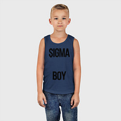 Майка детская хлопок Сигма, цвет: тёмно-синий — фото 2