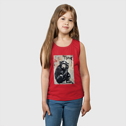 Майка детская хлопок Style monkey, цвет: красный — фото 2