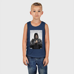 Майка детская хлопок Death Stranding - Norman Reedus, цвет: тёмно-синий — фото 2