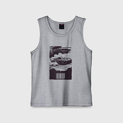 Майка детская хлопок Ретро постер с спорткаром, цвет: меланж