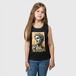Майка детская хлопок Арт с античным портретом, цвет: черный — фото 2