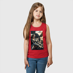 Майка детская хлопок Королева летит на драконе, цвет: красный — фото 2