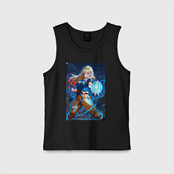 Майка детская хлопок Марин Китагава косплей Dragon Ball, цвет: черный