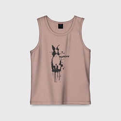 Майка детская хлопок Banksy bunny, цвет: пыльно-розовый